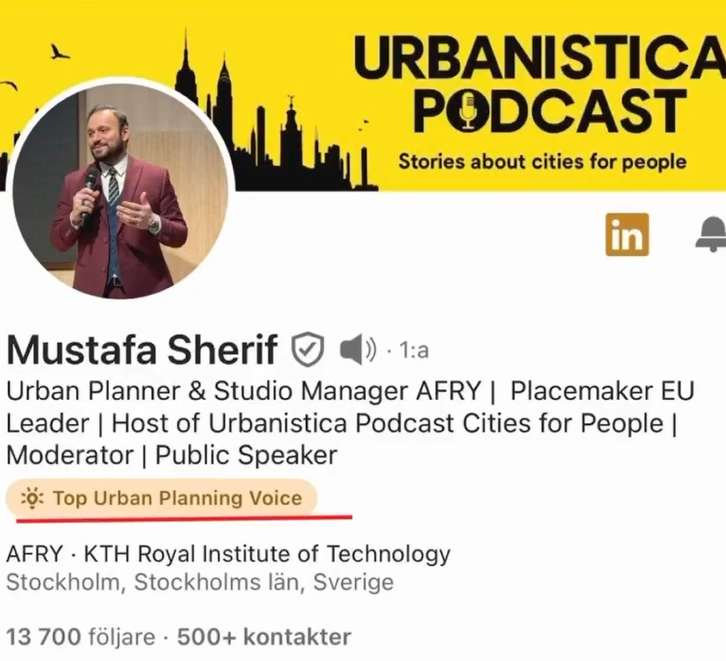 Top Urban Planning Voice – Mustafa Sherif