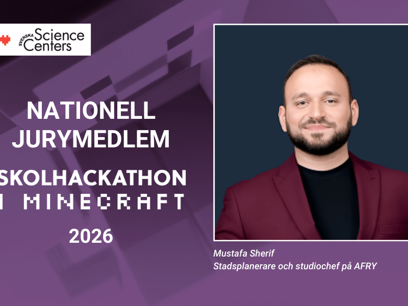 Mustafa Sherif i juryn för nationella finalen av Skolhackathon i&nbsp;Minecraft